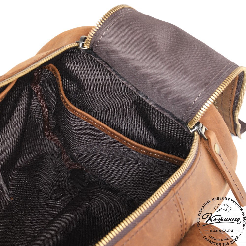  Кожаная сумка "Тайлер" (коричневый крейзи) 